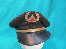 VINTAGE DELTA AIR LINES PILOT HAT CAP WITH WINGS BADGE BANCROFT MILITARY CAPS
