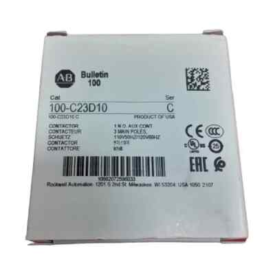 New Factory Sealed Allen-Bradley 100-C23D10 Contactor