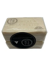 NATM Set of 2 Oatmeal & Shea Butter Triple Milled Soap Bars