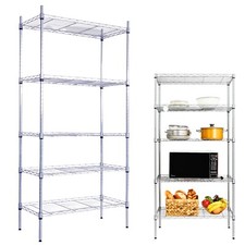 Heavy Duty 5 Tier Wire Steel Commercial Storage Shelf Shelving Rack Adjustable