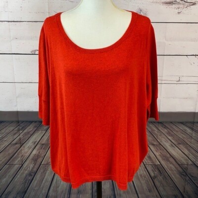 Cabi #5279 Sweater Womens Medium Red Scoop Neck Dolman
