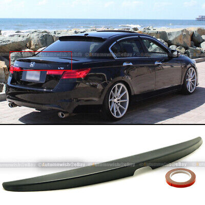 FIT 08-12 Accord Sedan 4DR OE Style Trunk Lip Spoiler Wing Painted Glossy Black