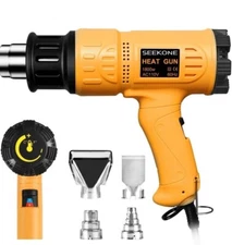 SEEKONE Heat Gun 1800W 122℉~1202℉（50℃- 650℃）Fast Heating Heavy Duty Hot Air G...