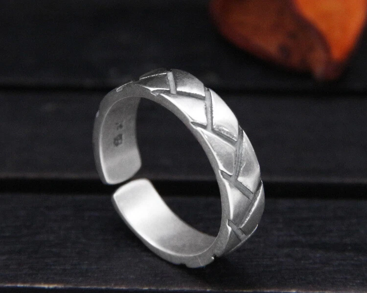 B25 Anello Con Motivo Intrecciato Donna Uomo Ehe Amicizia Partner 999 Argento - Immagine 2 di 4