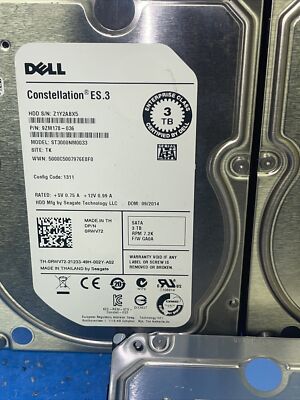9TB (3TBx3) DELL 3TB 3.5 HDD 7.2K GA0A ST3000NM0033 Z1Y2ABK2