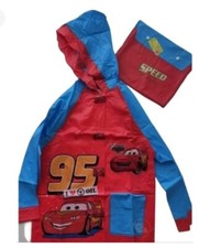 Fits raincoat for children, Cars, Size M 3 to 5 years 24"
