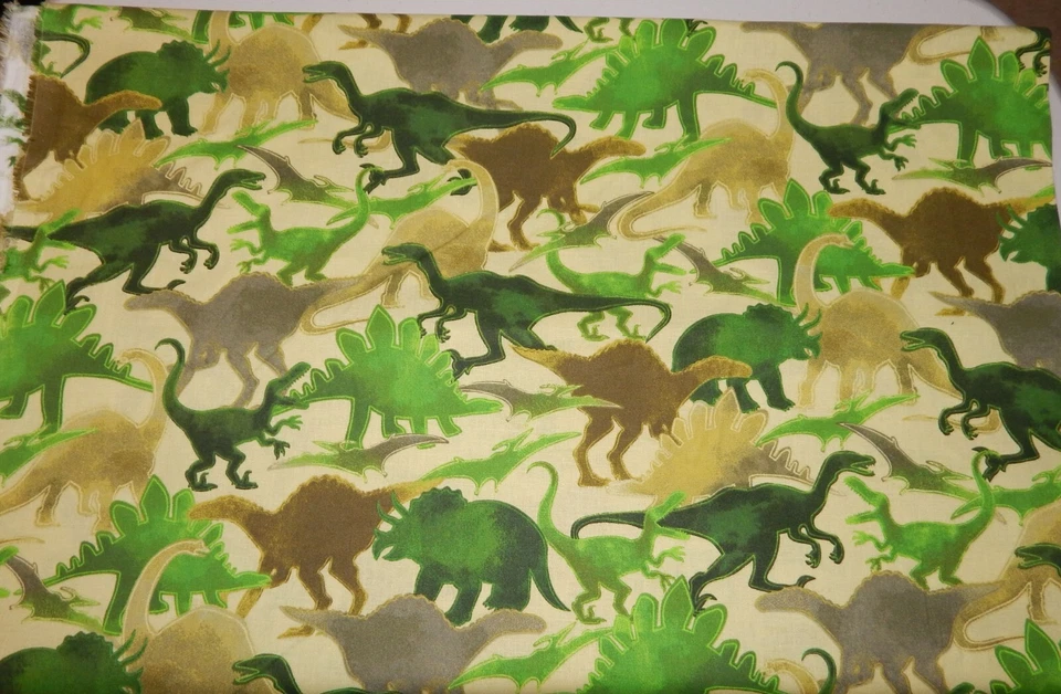 Tela de algodón camuflaje dinosaurio marca resortes 44 pulgadas de ancho de una yarda Foto 2 de 4