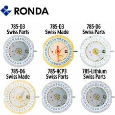 Harley Ronda 785 Quartz Watch Movement, 3 Hands (Swiss Parts & Swiss Made) - NEW