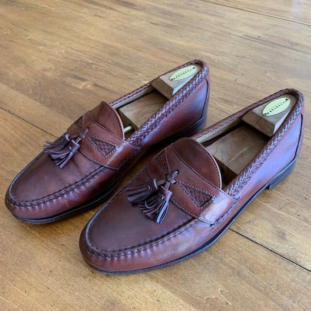 Allen Edmonds Tan Tassel Loafers Size 9EEE Allen Edmonds Size 8D Tan Leather Tassel Loafers Shoes | eBay main image 4