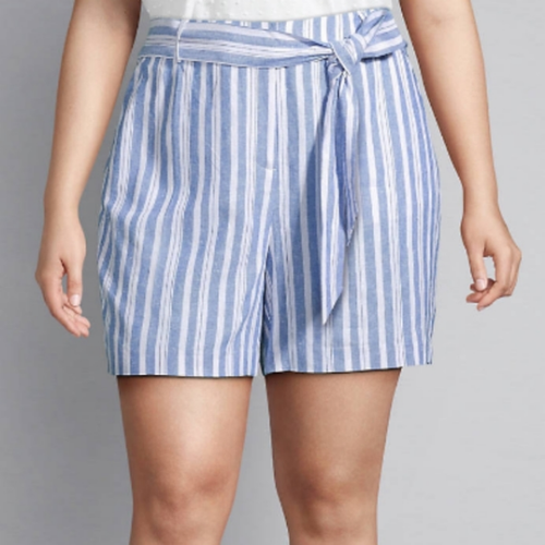 NWOT LANE BRYANT STRIPED LINEN-BLEND 