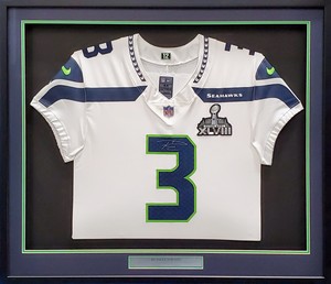 Seahawks Russell Wilson Autographed Framed Nike Elite SB