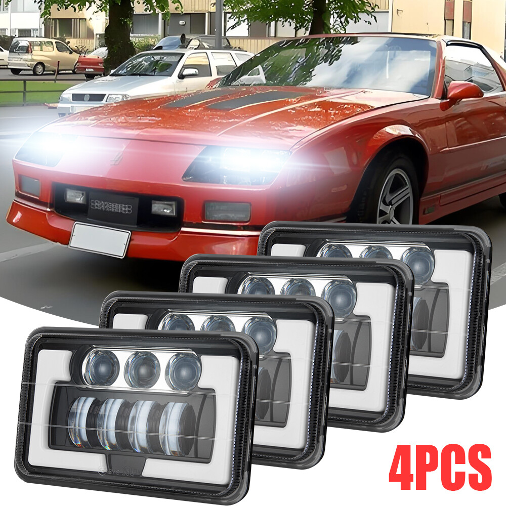 4x6" Halo LED Headlight Set For 1982-1992 Chevy Camaro RS/Iroc-Z (4-Piece Kit) 11 thumbnail image