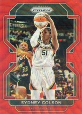 2022 Panini Prizm WNBA SYDNEY COLSON #63 RED RUBY WAVE PRIZM ACES