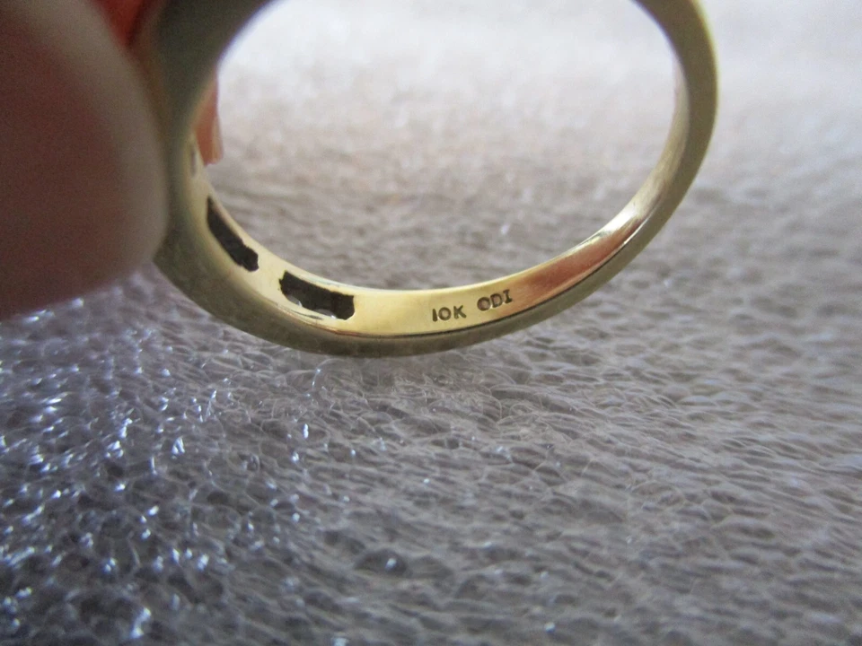 ~1/4 CTW DIAMOND ANNIVERSARY WEDDING BAND RING 10K YELLOW GOLD -ODI -Sz 5 -1.94g - Image 4 of 4