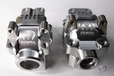 CR CHROME Differential housing Front + Rear for Traxxas Slash Rustler 4x4 4WD