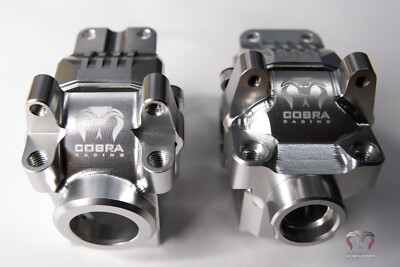 CR CHROME Differential housing Front + Rear for Traxxas Slash Rustler 4x4 4WD