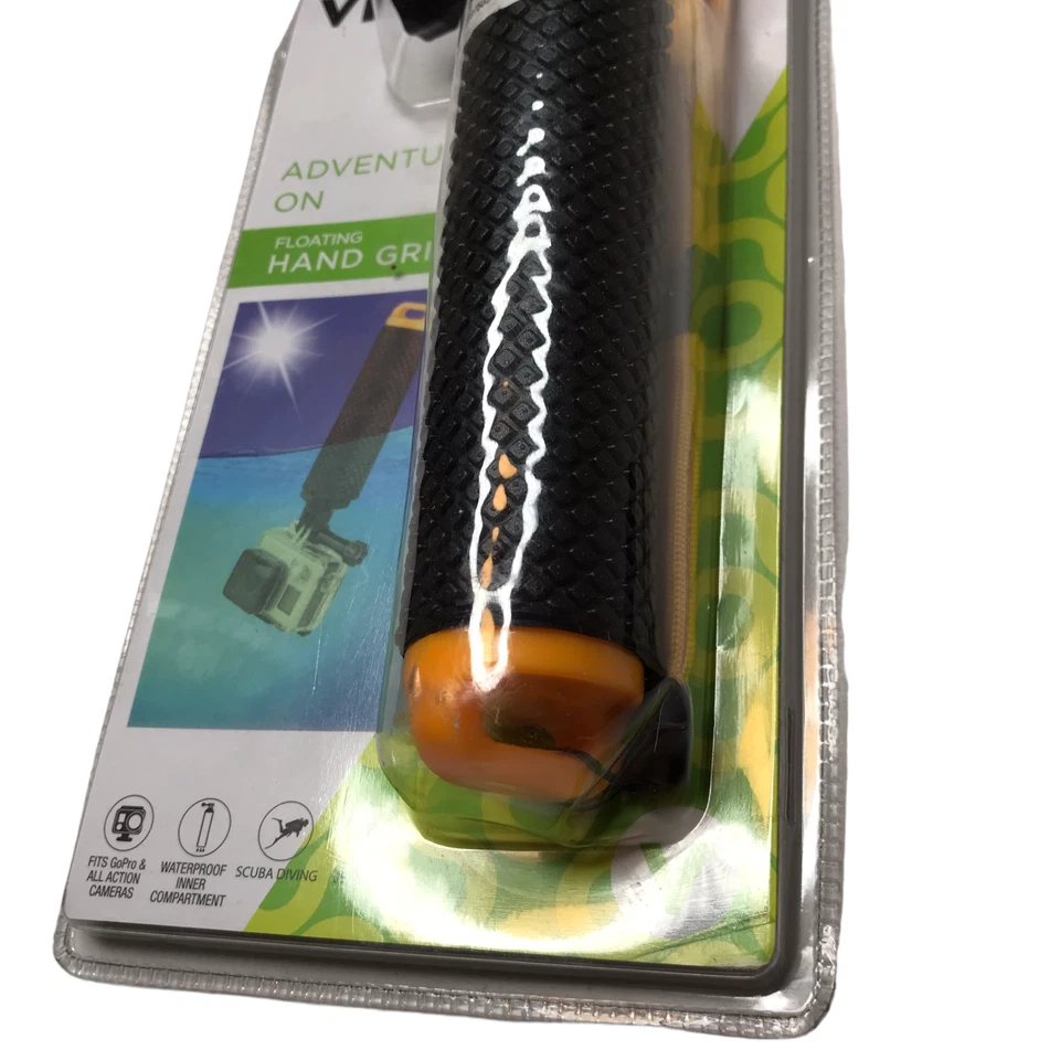 VIVITAR New NWT New in Package Floating Hand Grip GoPro Camera Black / Orange - Image 3 of 4