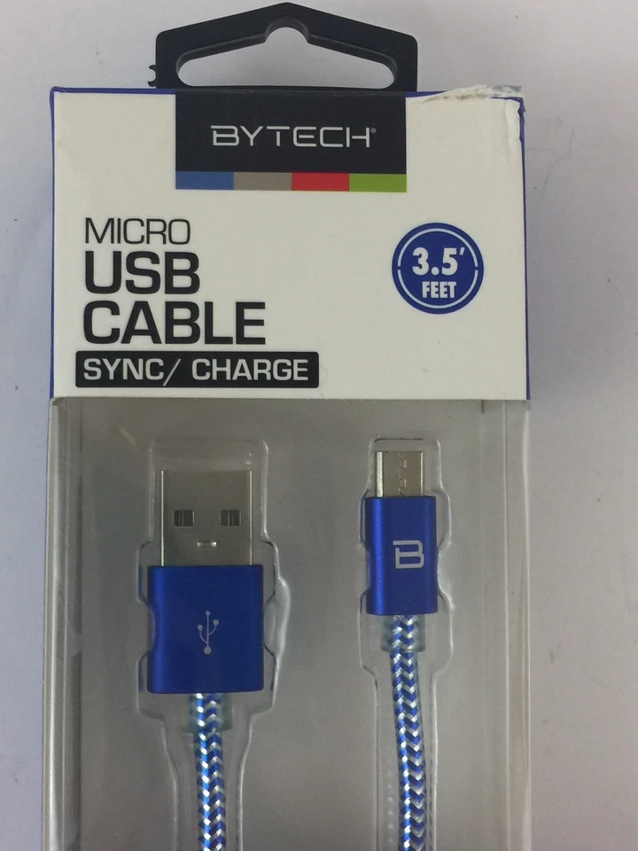 Bytech Micro USB Cable Sync/Charge 3.5 Feet Tablets & Smartphones NEW - Image 3 of 4