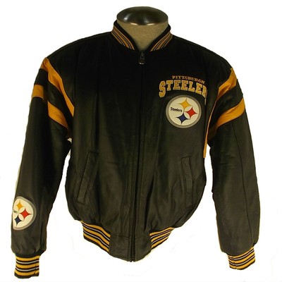 Pittsburgh Steelers レザージャケット Full-Zip Pittsburgh Steelers Varsity Leather Jacket