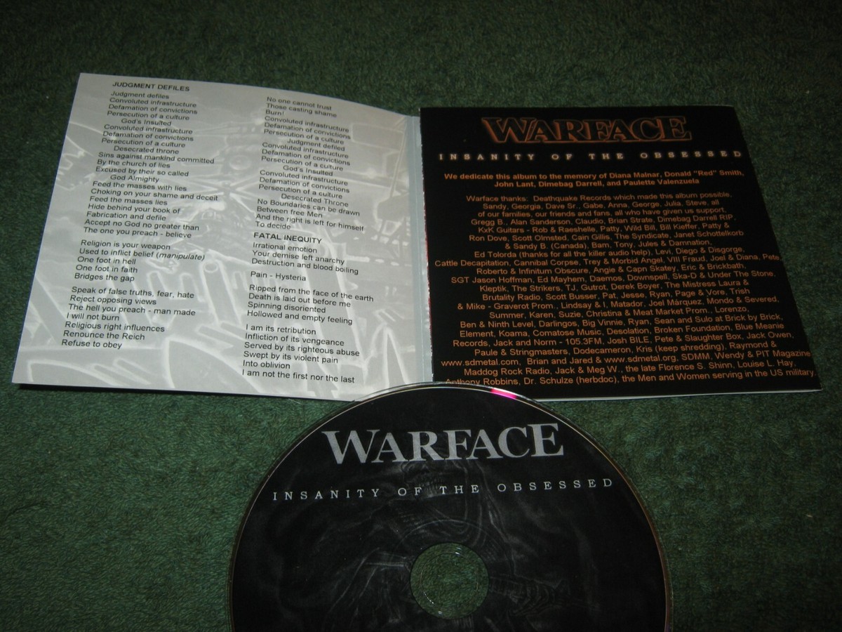 Warface - Insanity Of The Obsessed (cd)* | eBay