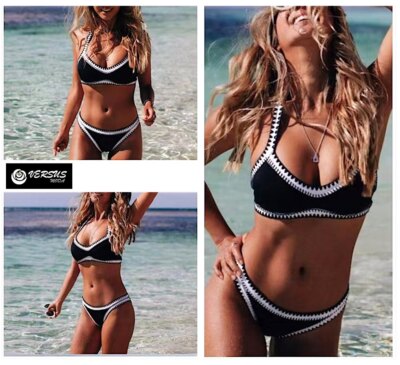 Badeanzug Zweiteiler Bikini Meer Pool Damen Woman Swimsuit 550163