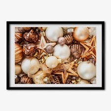 Tulup Photo 70x50cm Décor MDF Le salon Cadre Boules de Noël