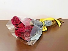 Real Air Dried 12 Red Long Stemmed Roses Flowers Bouquet 2 NEW PSJ