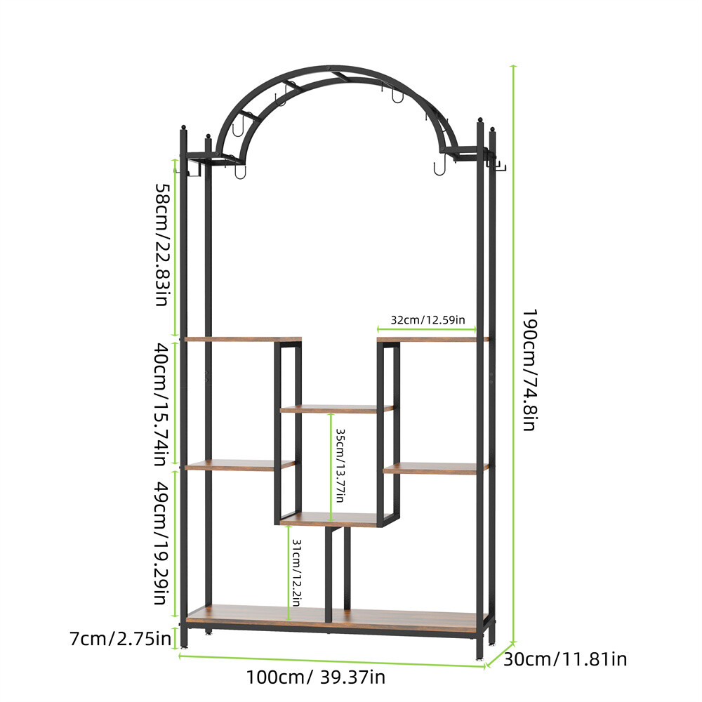 鉄製の置物。 Extra Large Indoor Plant Stand Industrial Metal Flower Shelf