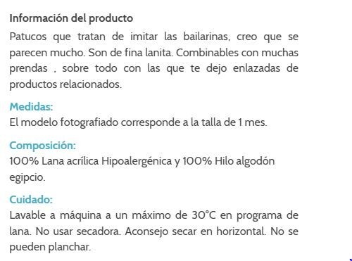 Patucos/sandalias de punto para Bebé - HECHO A MANO - Imagen 6 de 11