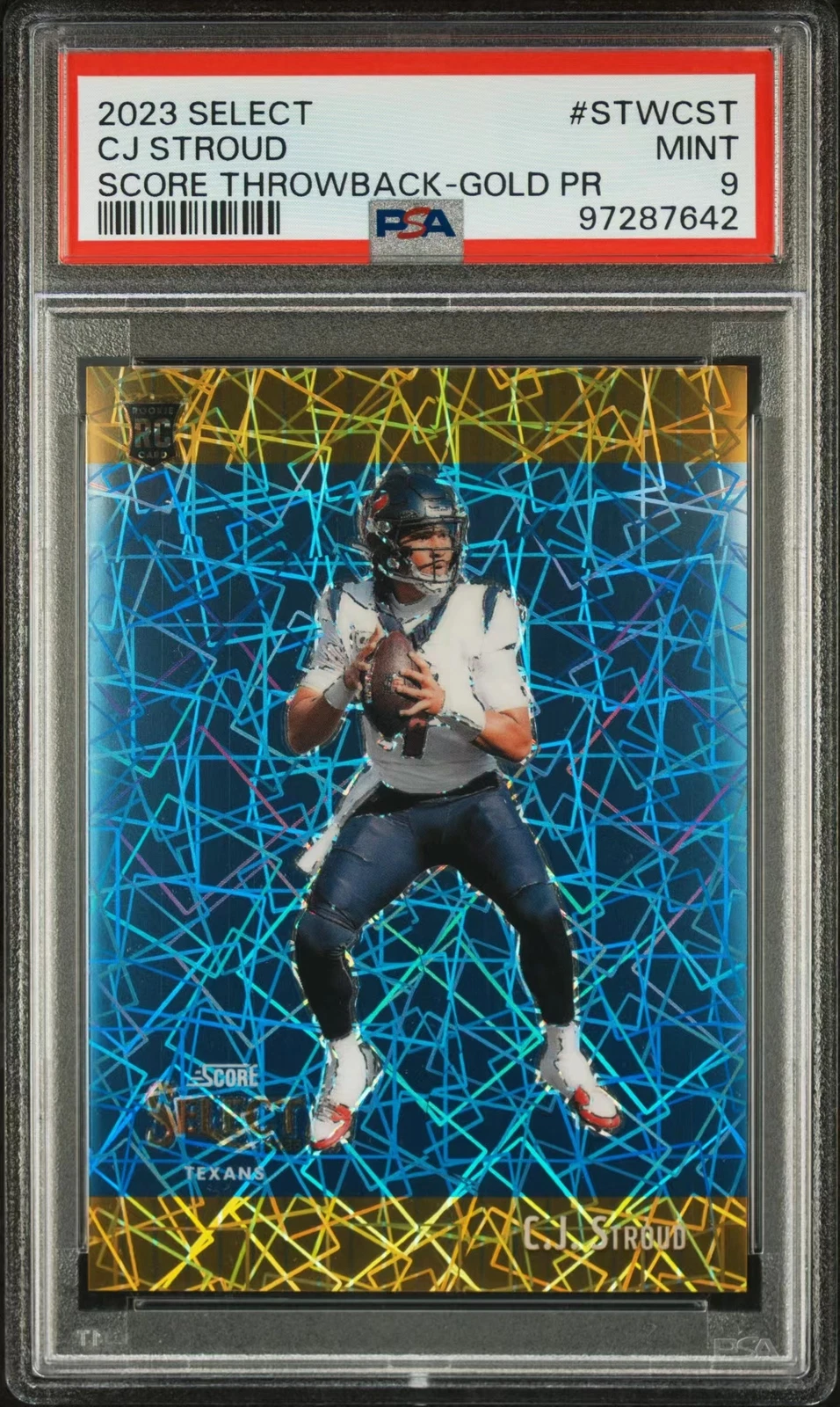 CJ Stroud Panini Select Score Select Throwback #STWCST Gold