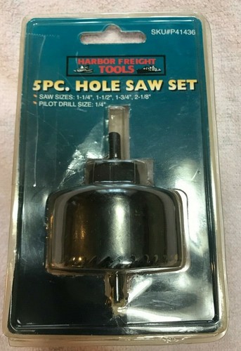 Harbor Freight 5 pc Hole Saw Set in 