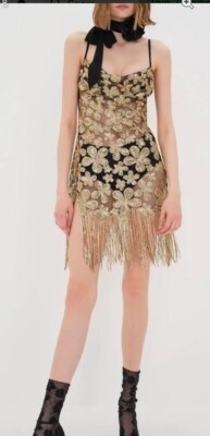 colette mini dress gold Lanvin Runway Sparkle Sequin Mini Dress Rose Gold