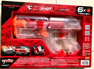 ZURU X-Shot Faze Clan RESPAWN RXB-0060 Red Foam Blaster Gun with