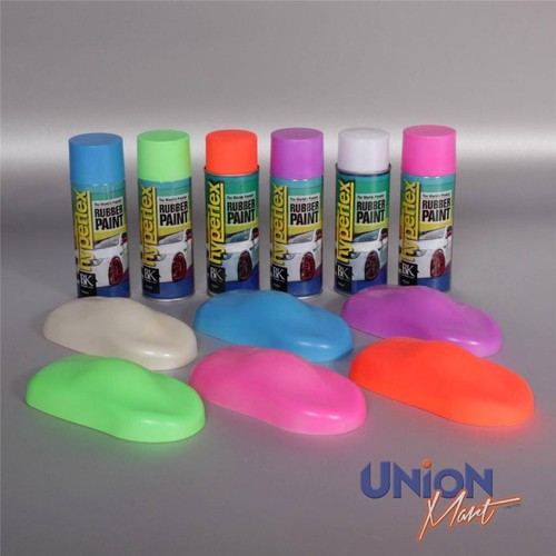 Hyperlex 450ml Rubber Paint * FLUORESCENT * Beautiful Colours - Plasti type dip