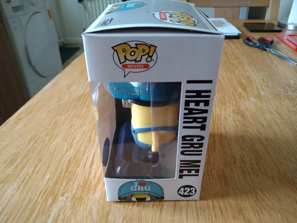 Funko Pop! Movies Despicable Me 3 I Heart Gru Mel 423 Wear to box - Image 3 of 4