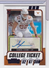 Samuel Cosmi Texas 2021 Panini Contenders DP RC Auto #195 112722AZCD23