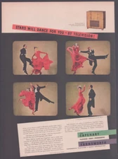 1945 Print Ad Capehart & Farnsworth Televsion Stars will Dance for You By TV