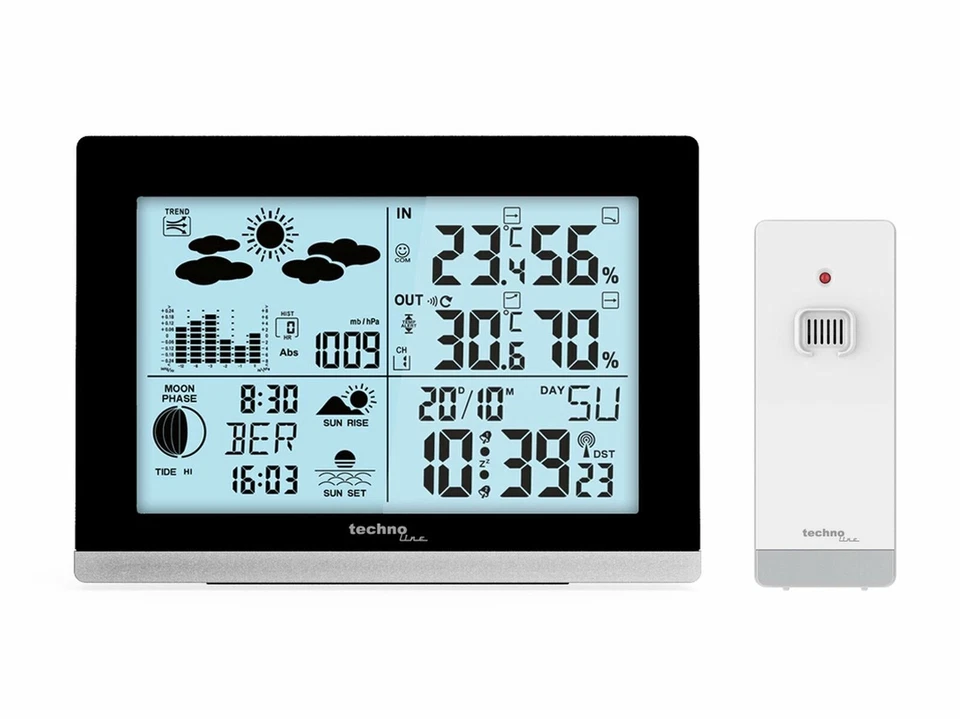 Technoline WS 6762 Wetterstation - Schwarz/Silber