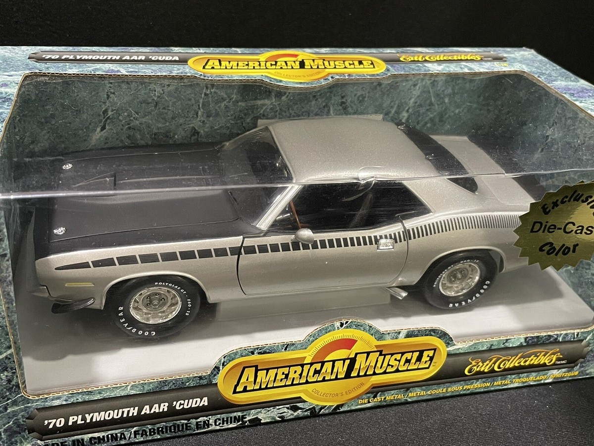 ERTL American Muscle 1970 Plymouth AAR Cuda Silver 1:18