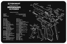 Illustrated Gun Cleaning & Repair Mat Browning 11x17 Neoprene Rubber, SHIPS FREE