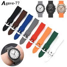 20mm 22mm Silicone Strap Watch Band For Omega x Swatch Arc Port Interface New