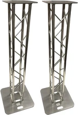 2 DJ Lighting 4.92 ft Bolted Aluminum 8"x8" Truss Light Weight Dual Totem System