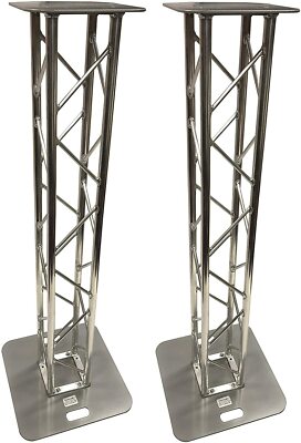 2 DJ Lighting 4.92 ft Bolted Aluminum 8''x8'' Truss Light Weight Dual Totem System