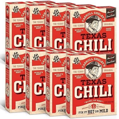 Wick Fowler's Chili Seasoning Kit Carroll Shelby's Original Texas