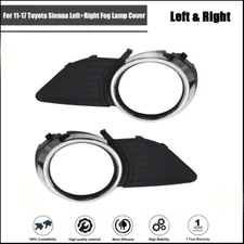 Front Bumper Fog Light Cover Chrome Trim For Toyota Sienna XLE LE 2011-2017