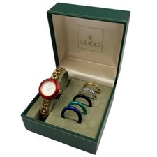 GUCCI Change Bezel Watch Quartz 5Colors Vintage Women Gold Watch