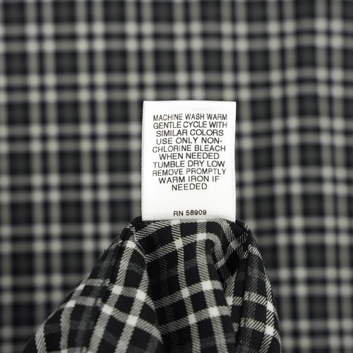 Camisa de manga larga para hombre Cremieux Tessitura Monti XXL negra blanca gris nueva con etiquetas $89,50 - Imagen 12 de 12