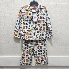 Peanuts Halloween Button Down Unisex Pajama Set NWT 4