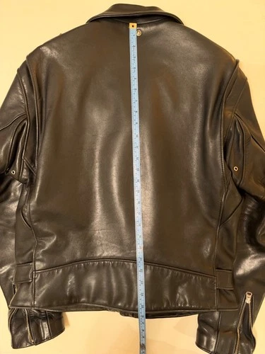 Schott Perfecto 618 Leather Motorcycle Jacket Men Size 42 Black Steerhide MIUSA image 17