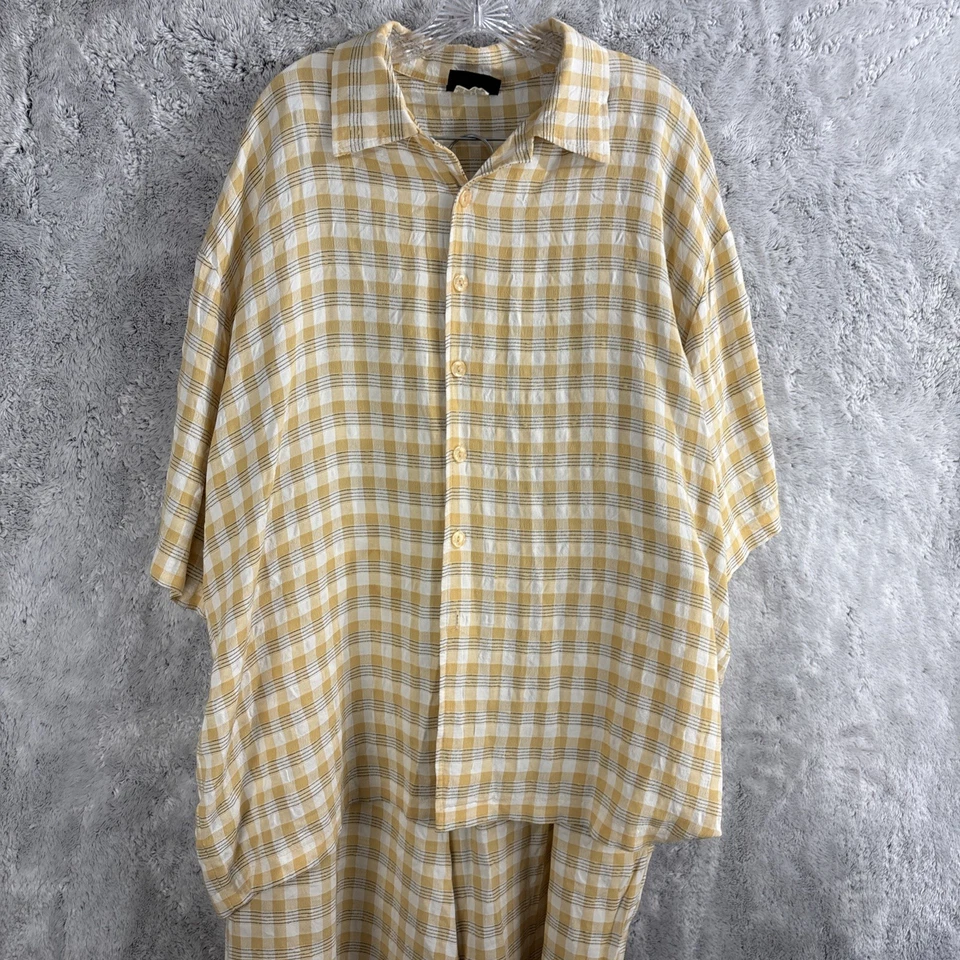 Vintage 90’s Power Play Mens Shorts Button Up Set Hip hop Dance Club Made In USA - Image 2 of 4